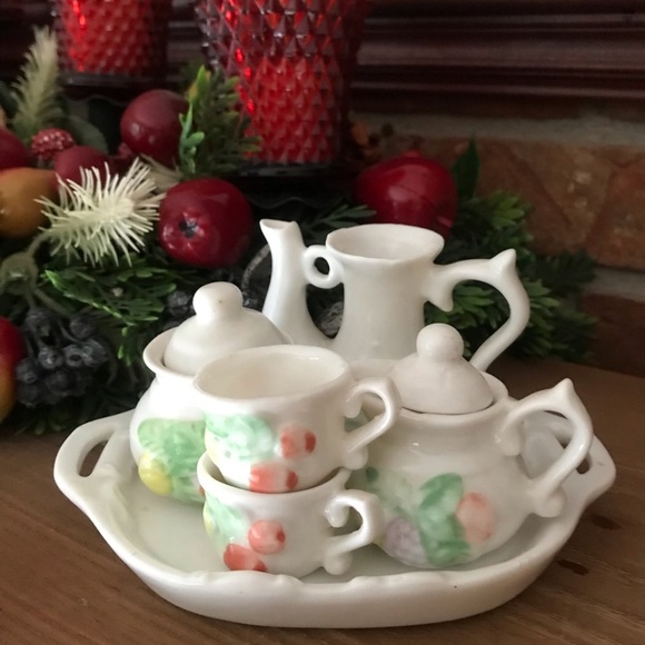 Rare Vintage 1960’s Victorian Swiss Rose Tea Set - Picture 1 of 7